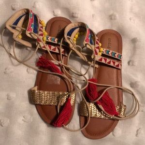 Colorful Strappy Sandals 10M